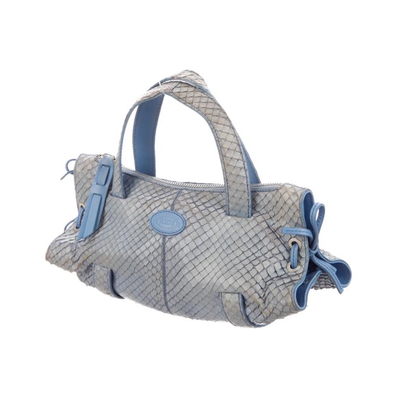 Tod’s Python Mini-Handbag in Slate Blue - Picture 2 of 4